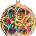 BSQUIELE Personalized Dog Suncatcher Ornament, Custom Memorial Gift for Dog Owner Dog Lover, Pet Loss Ornament, Memorial Dog Gift for Men Women Birthday Christmas, Stained Glass Light Catcher Ornament