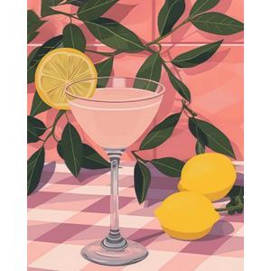 2 x CSZPPQAF Paint by Numbers for Adults Beginner, Fruit Lemon Paint by Number Kits on Canvas DIY Oil Painting Watercolor Color by Numbers for Home Wall Decor 16X20inch