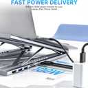 Laptop Docking Station Stand, 8 in 1 USB C Hub HDMI Portable Laptop Stand with USB Ports, USB C Multiport Adapter USBC Dock Station Computer Holder for MacBook Pro/Air, Dell, HP, Lenovo, ASUS
