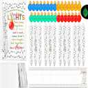 Sayglossy 30 Sets Coworker Christmas Gift Bulk Merry Bright Ballpoint Pens Light Bulbs Ornaments Coworkers Are Like Christmas Light Card Employee Appreciation Gifts for Staff Team Office Party Favor