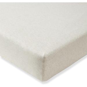 Burt's Bees Baby Essential Organic Cotton Fitted Crib Sheet, Breathable for Boy Girl Standard Crib & Toddler Mattresses (1-Pack, Oatmeal)