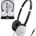 JVC Flats On-Ear Wired Headphones - Flat Foldable Design - 30mm Driver for Powerful Sound - Soft Ear-Pads for Comfort – Steel Headband - Lightweight & Portable - PC/Laptop/Gaming - 3.5mm Slim Plug
