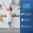 Anti Slip 7/8 inchs Anti Fatigue Kitchen Floor Mat, Ergonomic Comfort Standing Mat, Waterproof Kitchen Runner for Home, Kitchen, Office, Laundry, Garage (Light Gray, 17.3" x 95" -0.87")