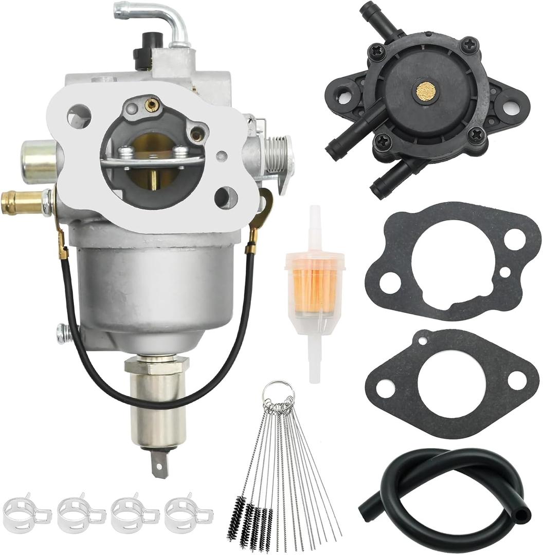 AM130924 Carburetor Kit, Replacement for John Deere LT180 LX277 Replacement for Kawasaki FH531V-AS01 FH531V-AS05 FH531V-AS06 FH531V-AS07 Engine, Replaces 15003-7034