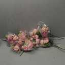 8 PCS Pink Flowers Artificial, Simulated Flowers Blossoms, Plastic Fake Plants for Decoration, Wedding, Nursery Wall