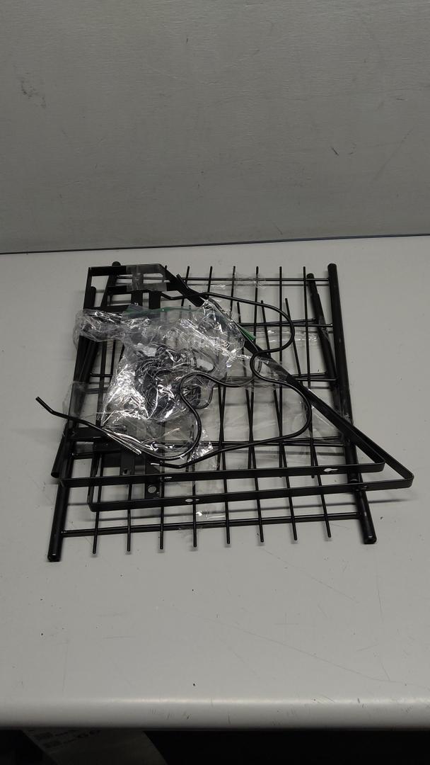 Wall Mounted Pot Rack, 23.8 Inch Pot and Pan Organizer with 2 Tier Hanging Rails, 12 S-Hooks, Metal Pot Rack for Kitchen Cookware Organizer, Space Saving, for Kitchen Utensils, Black PR01BK