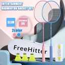 Badminton Set for Family Lightweight Rackets 2-Player Racket Set with Shuttlecocks & Carry Bag, Durable for Backyard, Park, Lawn, Great for Kids, Beginners & Family