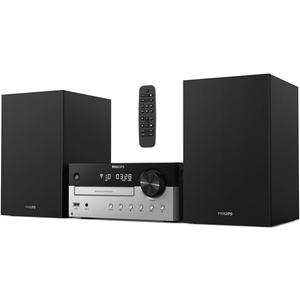 PHILIPS Bluetooth Stereo System for Home with CD Player, MP3, USB, Audio in, FM Radio, Bass Reflex Speaker, 60W, Remote Control Included