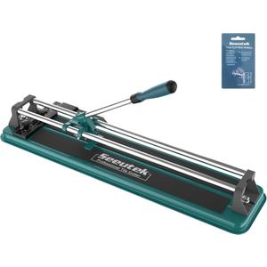 Seeutek Manual Tile Cutter - 14 inch Professional Porcelain Ceramic Tile Cutter, Double Rails Design, Tile Cutter Tool with Tungsten Carbide Cutting Wheel, Easy to use