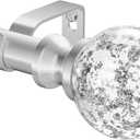 Silver Curtain Rod 18 to 45 Inch Decorative Window Treatment Rods