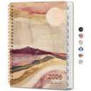 2026 Planner, Weekly and Monthly Planner for Women, Jan 2026 - Dec 2026 Pretty 2026 Calendar Planner with Monthly Tabs, Inner Pocket, Spiral Binding, Perfect for Office Home School - 8.5" x 11", Landscape