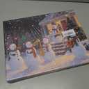 2 x Woxfcart Musical Snowman Christmas Wall Art Canvas Print, Winter Holiday Snow Scene with Snowmen Band, Home Decor, 15 x 12 inche (Xmas-25-14)