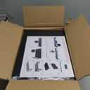 OPNICE Desk Organizers and Accessories, Dual Monitor Stand Riser with Drawer and 2 Pen Holders, Desk Shelf Metal Computer Racks for Office Workspace Organizers, Desktop Organization (Black Metal)