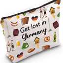 Germany Travel Gift Germany Makeup Zipper Pouch for Germany Traveler Gift Welcome to Germany Gift (Germany bag)