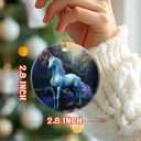2 x Unicorn Ornament, Christmas Ornament  Christmas Tree Decor, Holiday Decoration, Stocking Stuffer, Festive Gift Idea, Gifts for Unicorn Lover, Friends, and Family