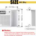 Window AC Side Panel with Frame Set,Air Conditioner Accordion Filler Curtain Replacement Kit,Fits Most 8000 BTU Window Air Conditioner Units,White