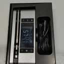 Wireless Smart Meat Thermometer with Dual-Sensor Probe, 500FT Remote Monitoring, Dedicated App, Real-Time Ambient and Food Temperature Tracking for Precise Cooking Control (Grey-Single Probe)