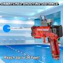 Electric Water Gun for Adults & Kids, Automatic Water Gun for Summer Beach Party Up to 32 FT Range Super One-Button Boys Gift