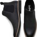 Vostey Chelsea Boots Men Casual Dress Boots Black Ankle Classic Slip on Boots for Men (10)