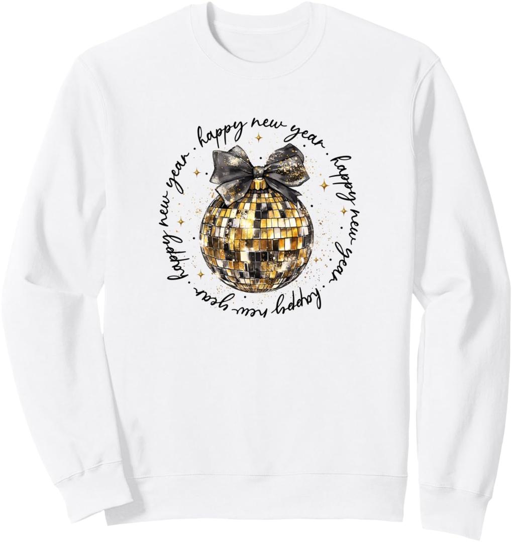 NYE Disco Ball Sweatshirt, Large
