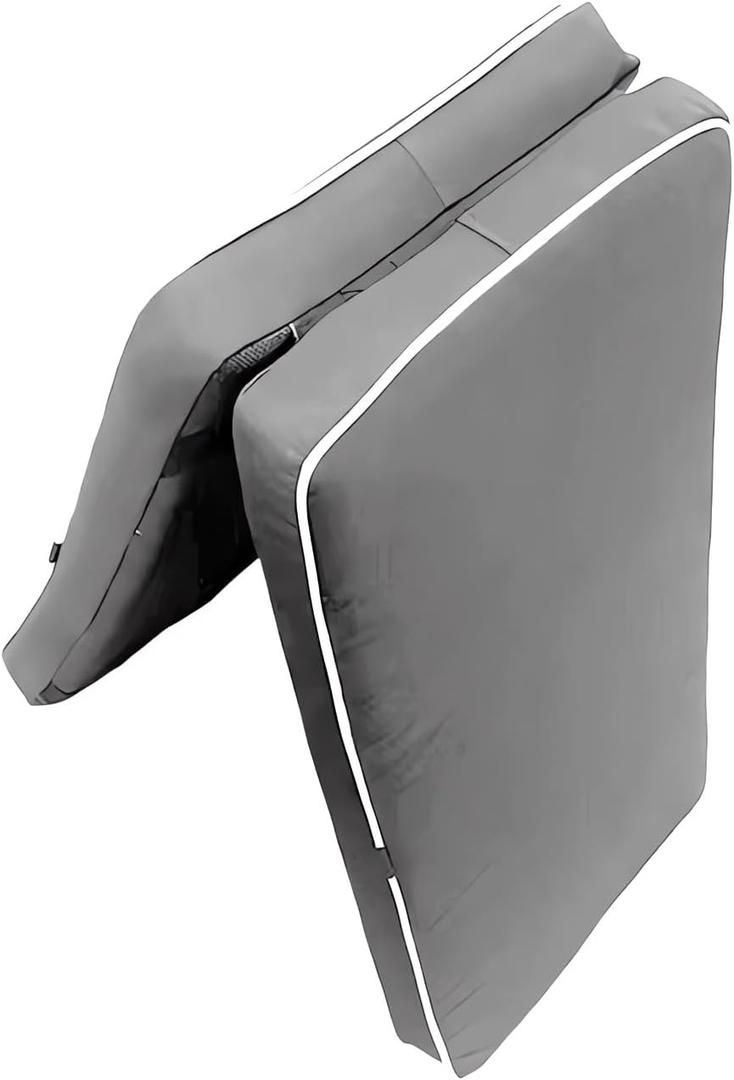 Boat Seat Cushion, High Density Thick Sponge Boat Bench Cushion, Anti-UV Polyester Fabric Removable Boat Mat(Royal Black, Length 56"Width 15.6" Height 2.8")