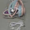 iClever Cat Ear Kids Bluetooth Headphones, LED Lights Up, 74/85dBA Safe Volume Limited, 50H Playtime,Bluetooth 5.2, USB C, Kids Headphones Wireless for Travel iPad Tablet, Meow Macaron Pink