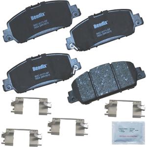 Bendix Priority1 CFC1654 Ceramic Front Brake Pads for Honda Accord 2022-2013, BR-V 2020-2018, HR-V 2022-2016