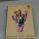 Mys Aurora Puzzles for Adults Cactus Flower Wooden Puzzles, 1000 Pieces Unique Shaped Jigsaw Puzzles, Birthday for Mom Adults, Fun Challenge Family Game 29.3'' x 21''