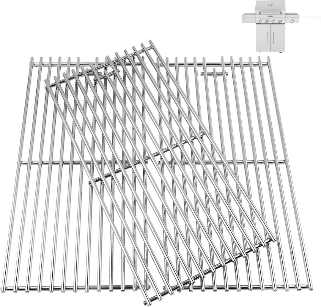 Grill Replacement Parts for Kitchen Aid 720-0954 720-0954R 720-0733 720-0733A 720-0954A 720-0954AC, Solid Stainless Steel Cooking Grate for Kitchenaid Replacement Parts 4-Burner Gas Grill