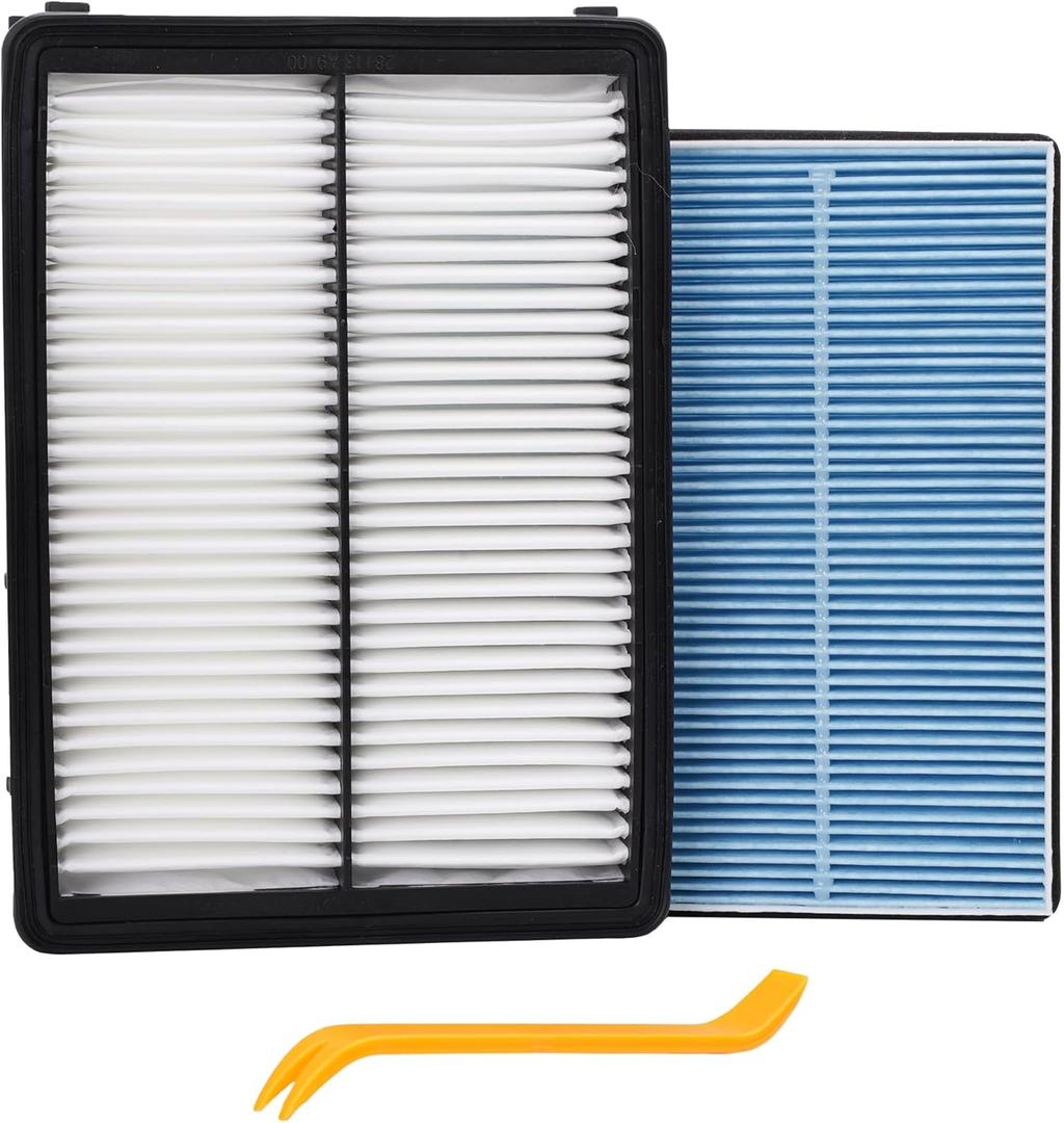 Engine Air Filter&Cabin Air Filter Combo Fits Kia Telluride 2020-2025/Hyundai Santa Fe 2019-2020 2.0L/2.4L (Not for Santa Fe XL)-CF10735&CA11943