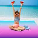 WIWIGO Beach Blanket Waterproof Sandproof Beach Mat 79" X 83"/10'x9'for 2-8 Adults Quick Drying Outdoor Picnic Mat Beach Accessories for Travel, Camping, Hiking