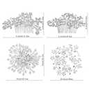 Maitys 44 Pieces Wedding Hair Accessories Faux Pearl Crystal Comb Clips U-shaped Flower Rhinestone Silver Pearl Hair Pieces for Prom Bride Bridesmaid (Classic Style)