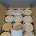 SUPMIND 12 Pack Empty Candle Jars 7oz Frosted Glass Jars with Bamboo Lids and Stickers and Labels, Bulk for Making Candles Containers Vessels - Dishwasher Safe