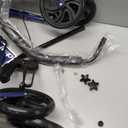 Drive Medical 795B Duet Folding Transport Wheelchair and Rollator Walker, Blue