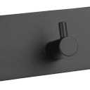 Self Adhesive Towel Hooks for Bathrooms Black Stick on Wall Hooks Bath Adhesive Towel Hanger Peel and Stick Matte Black Shower Hooks for Wall Adhesive Coat Hook for Wall Mount 3 Hooks