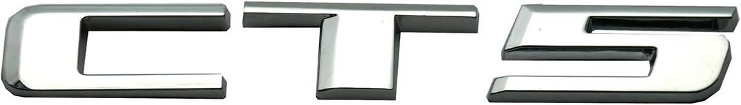 1x CT5 Metal Letter Emblem Nameplate Sport Compatible with CT5 Rear Trunk Decklid Letter Badge (Chrome) (Chrome)