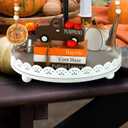 2 x Fall Decorations for Home 7PCS Table Centerpieces, Tabletop Thanksgiving Decor for Tiered Tray Shelf Mantel Office Desk Thanksgiving Autumn Decoration Farmhouse Wood Faux Book Stack and Pumpkin Sign