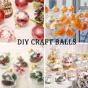 12 pcs 2.36Inch Clear Plastic Refillable Decor Balls,60mm DIY Clear Plastic Ornaments Christmas Tree Hanging Balls Christmas for DIY Craft Projects,Wedding,Party, Home DecorationGold