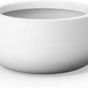 Kante 15.7 Inch-Dia Round Concrete Bonsai Planter with Drainage Hole, Large Plant Pot for Indoor Outdoor Plants, Suitable for Patio, Garden, Home, White