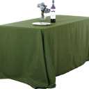 Ascoza 2pack 90x132 Inch Willow Rectangular Tablecloth 8 Feet Table Cloth in Polyester Fabric for Wedding/Banquet/Restaurant/Parties