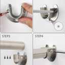 Premium Stainless Steel Closet Rod 1.0mm/1.3", Heavy Duty Adjustable Hanging Bar for Clothes Organization, No-Splice 1-Piece Telescoping Design (Silver, 16.9" - 26.9")