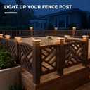 VOLISUN Solar Post Cap Light Outdoor 16pack,Solar Deck Fence - Post Lights Waterproof for 4x4 Wooden/4x4 Vinyl, with Warm White/Cool White for Garden/Patio/Porch