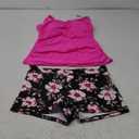 B2prity Women's Tankini Swimsuit Tummy Control Ruched Two Piece Bathing Suit Push Up Modest Swim Suits with Shorts (Large, Hot Pink, Floral)