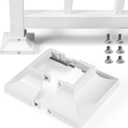 8pcs Post 2" Aluminum Deck Post Base Cover, Post Skirt, Handrail, Stair, Porch, Deck Railing Base Brackets Covers (White)