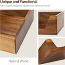 Napkin Holder for Table, Wooden Napkin Dispenser with Side Large Opening for Paper Napkins, Farmhouse Style Square Napkin Holder, Home Kitchen Dining Tabletop Decor