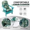 LYLNBYWK Adirondack Chair Cushions Set of 2, High Back Patio Chair Cushions 48 x 19.7 x 4.7 Inch, Indoor/Outdoor Thickened Rocking Chair Cushion, Fade-Resistant & Waterproof (Monstera Green)