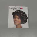 Confvrter Silk Bonnet Satin Bonnet for Sleeping Large Bonnets with Tie Band Hair Wrap with Adjustable Straps Hair Cap for Women Curly Black