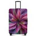FOREVER QUEEN Pinkish Purple Flower Luggage Cover Suitcase Protector Suitcase Cover Anti-Scratch, Stretchable Bag Cover Washable Durable Polyester, M(fits 24-26Inch suitcase)