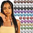 3 x 50PCS Hair Beads for Braids Mix Color Loc Dreadlock Bead Acrylic Jumbo Bead Braid Accessories Hair Decoration for Women and Girls