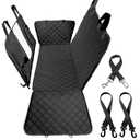 Bark Lover Dog Car Seat Covers for Back Seat, Car Seat Protector for Dogs Hammock for Cars Trucks SUV, Full Coverage Protection for Your Vehicle Interior, Black Mesh, Regular 54"W x 58" L
